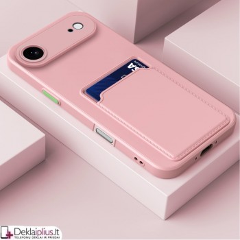 Guminis dėklas su kišenėle - rausvas (Apple Iphone Air) Guminis dėklas su kišenėle - rausvas (Apple Iphone Air)